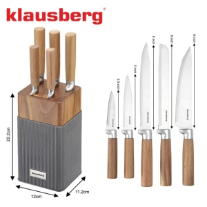 Set cutite cu suport 6 piese Klausberg KB-7983 - Img 3