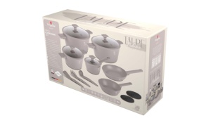 Set Oale si tigai 15 piese, antiaderente Taupe Collection Berlinger Haus BH 8111