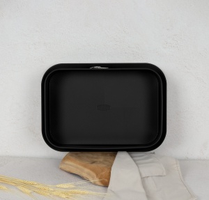 Tavă dreptunghiulară cu pereți detașabili 39 × 27 cm – Berlinger Haus Deep Sea BH 8703, albastru mat, antiaderentă - Img 6