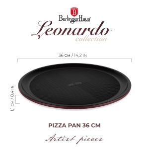 Tava pizza 36 cm Leonardo Berlinger Haus BH 7923, visiniu mat