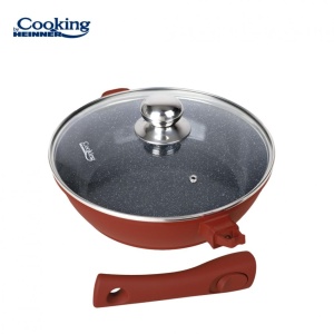 Tigaie Adanca Aluminiu+Capac 26x7 Cm, Calabria, Cooking By Heinner HR-JLG-26T