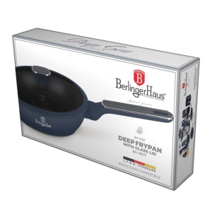 Tigaie adâncă cu capac 24 cm Deep Sea Berlinger Haus BH 8371, titanPro, albastru mat, compatibilă inducție - Img 8