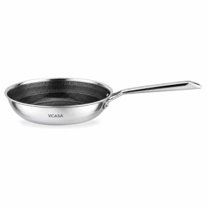 Tigaie ceramică antiaderentă fără PFAS 24 cm, Tri-Ply, pentru inducție – VCASA Velora 90155, fără PTFE și PFOA