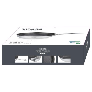Tigaie ceramică antiaderentă fără PFAS 28 cm, Tri-Ply, pentru inducție – VCASA Velora 90156, fără PTFE și PFOA - Img 3