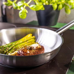 Tigaie din inox 24 cm – Kinghoff KH-2019, compatibilă cu toate plitele, inclusiv inducție - Img 7