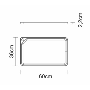 Tocator din lemn de tec 60x36x2.2 cm Churrasco Tramontina 13330351 - Img 2