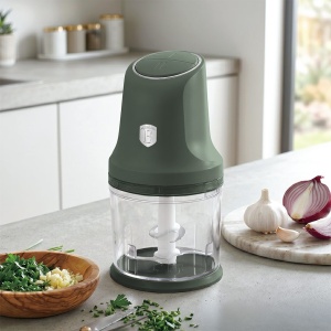 Tocător electric 2 în 1, 300 W, bol 1 L – Berlinger Haus Green Matte BH 9889, verde mat, 4 lame inox, 2 viteze - Img 8