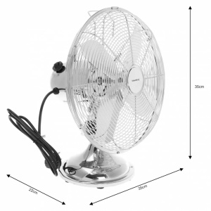Ventilator metalic pentru birou 30 cm Klausberg KB7537, argintiu - Img 3