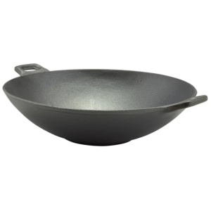 Wok din fonta pura 36.6 cm Perfect Home 14455, compatibil cu toate tipurile de plite - Img 4