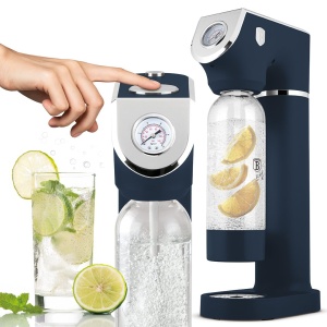 Aparat de făcut sifon manual, cu 2 sticle (1 L și 0,5 L) – Berlinger Haus Deep Sea BH 9762, albastru mat, fără curent electric - Img 5