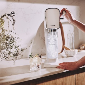 Aparat preparare bauturi carbogazoase, sifon, cu butelie CO2 inclusa, Art White Sodastream 1013511400, alb - Img 6