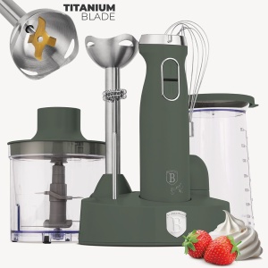 Blender vertical 3 în 1 cu tocător și tel, 800 W – Berlinger Haus Green Matte LP-BH-264, verde mat - Img 7