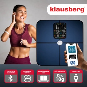Cantar de baie smart cu analiza corporala Klausberg KB-7940 albastru - Img 6