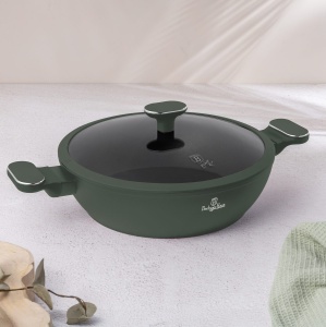 Cratiță cu capac 28 cm – Berlinger Haus Green Matte BH 8163, verde mat, antiaderentă titan, compatibilă inducție - Img 8