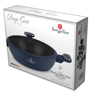 Cratiță cu capac 28 cm Berlinger Haus BH 8375, antiaderentă, Deep Sea - Img 2