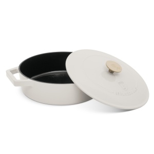 Cratita fonta cu capac 26 cm Sahara Berlinger Haus BH 6530, crem, antiaderenta