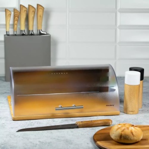 Cutie pentru paine argintie Klausberg KB7096