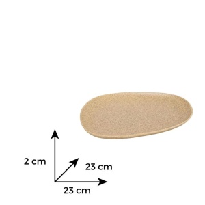 Farfurie desert 23 cm din ceramica Tetris TRFD 23, asimetrica - Img 2