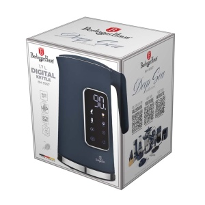 Fierbător de apă digital cu temperatură reglabilă, 1,7 L, 2200 W – Berlinger Haus Deep Sea BH 9767, albastru mat, menținere la cald - Img 2