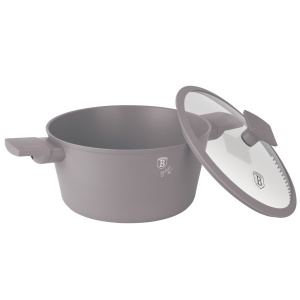 Oala cu capac 28 cm Taupe Berlinger Haus BH 8102, gri, strat titan
