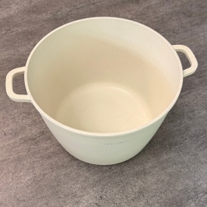 Oală înaltă marmorată cu capac 28 cm, 10,2 L – Royalty Line AD28MG, crem, antiaderentă, compatibilă inducție - Img 3