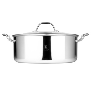 Oala inox cu capac Eternal Collection Berlinger Haus BH 8510, 28 cm, antiaderenta, inox, strat Eterna rezistent