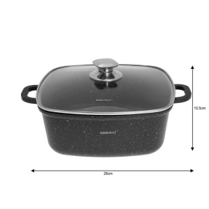 Oala cu capac 26x26 CM 5,5L Kinghoff KH1604
