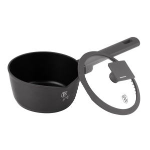 Oala sos cu capac 16 cm 1,2L Anthracite Berlinger Haus BH 8118, strat antiaderent, gri
