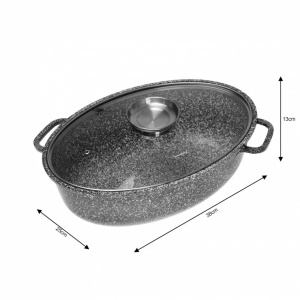 Oala tip roaster cu capac Klausberg KB7366, compatibila cu plita cu inductie - Img 2