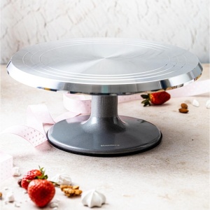 Platou rotativ pentru decorat tort 36 cm, cu picioare antiderapante – Klausberg KB-7772, rotire 360° - Img 4
