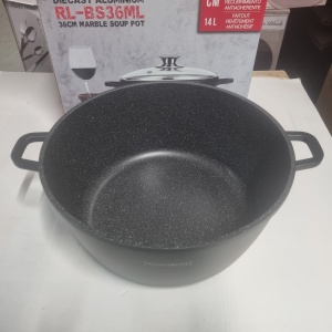 RESIGILAT R4 - Oală marmorată 14L fara capac, 36 cm – Royalty Line BS36M, curățare ușoară, antiaderentă