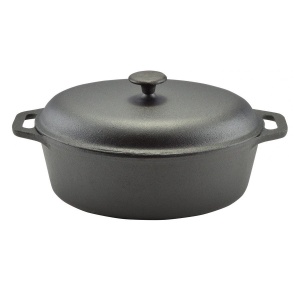 Roaster cu capac Perfect Home 15534, fontă pură, 32 cm