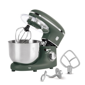 Robot de bucătărie Green Matt Berlinger Haus BH 9708 – 1300 W, bol inox 6 L, 6 viteze, verde mat - Img 2
