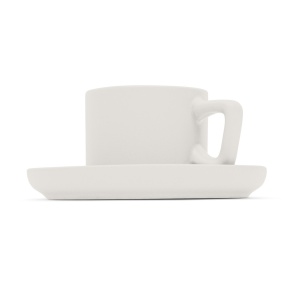 Set 4 cani cu farfurii espresso Sahara Berlinger Haus BH 10015, ceramica, crem - Img 5