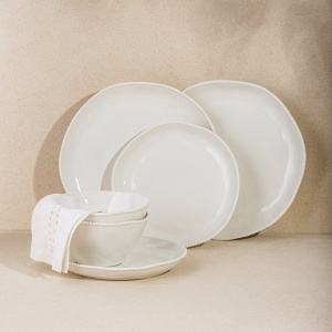 Set de masa Padra, Homla, 6 piese, alb 778162 - Img 6