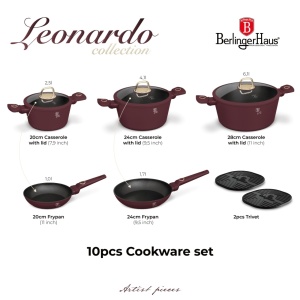 Set oale si tigai 10 piese Leonardo Collection Berlinger Haus BH 8050N - Img 3