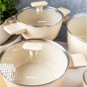 Set oale 16/20/24/28/24/24 CM bej Klausberg KB7833
