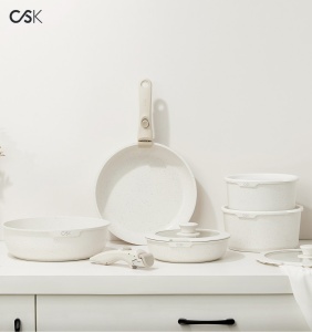 Set oale si tigai cu manere detasabile 17 piese Carl Schmidt Sohn 99169, crem - Img 4