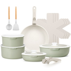 Set oale si tigai cu manere detasabile 17 piese Carl Schmidt Sohn 99176, verde