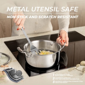 Set oale și tigăi inox 8 piese Eternal Berlinger Haus BH 8959, suprafață 3D antiaderentă, compatibile inducție și cuptor - Img 10