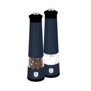 Set râșnițe electrice sare și piper cu LED, 2 piese – Berlinger Haus Deep Sea BH 9884, albastru mat, mecanism ceramic reglabil - Img 5