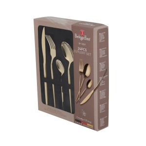 Set tacamuri 24 piese, 6 persoane, auriu lucios Berlinger Haus BH 3067