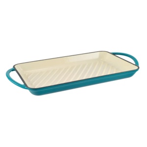 Tava grill fonta emaila 33x21.5x3.2 Turqoise Perfect Home 17818 - Img 2
