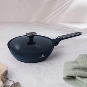 Tigaie adâncă cu capac 24 cm Deep Sea Berlinger Haus BH 8371, titanPro, albastru mat, compatibilă inducție - Img 5