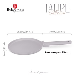 Tigaie clatite 25 cm Taupe Berlinger Haus BH 8085, gri mat