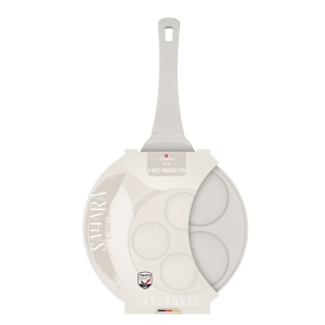 Tigaie cu 4 forme pentru clatite 26 cm Sahara Berlinger Haus BH 7796, antiaderenta, crem