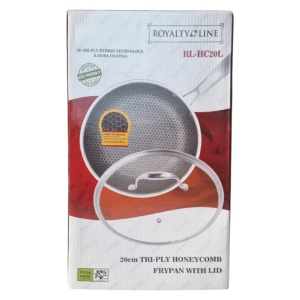 Tigaie inox cu capac, 20 cm, X-Dura Royalty Line RL-HC20L