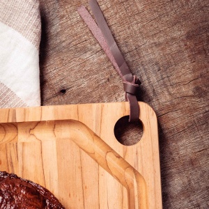 Tocator din lemn de tec 60x36x2.2 cm Churrasco Tramontina 13330351 - Img 3