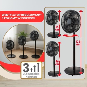 Ventilator cu picior Klausberg KB-9041, 40 cm, negru - Img 4