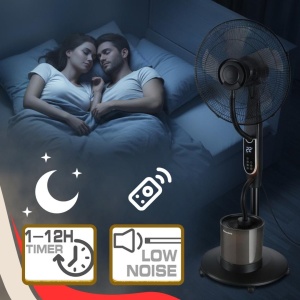 Ventilator cu picior Klausberg KB-9043, funcție de umidificare, 40 cm, negru - Img 6